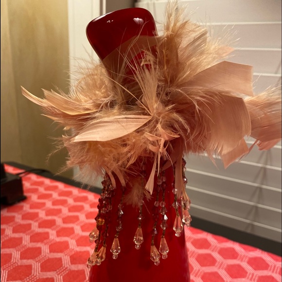 Feathers and Beading Wine bottle adornment - Picture 15 of 16